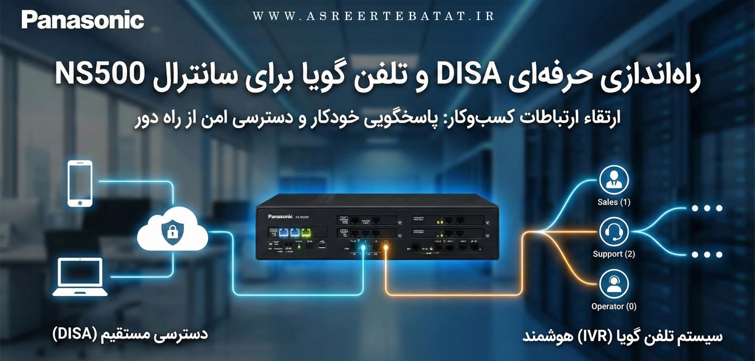 آموزش قدم به قدم تنظیم دیزا و راه‌اندازی گویا سانترال NS500