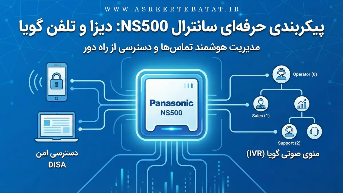 راه اندازی دیزا روی سانترال NS500