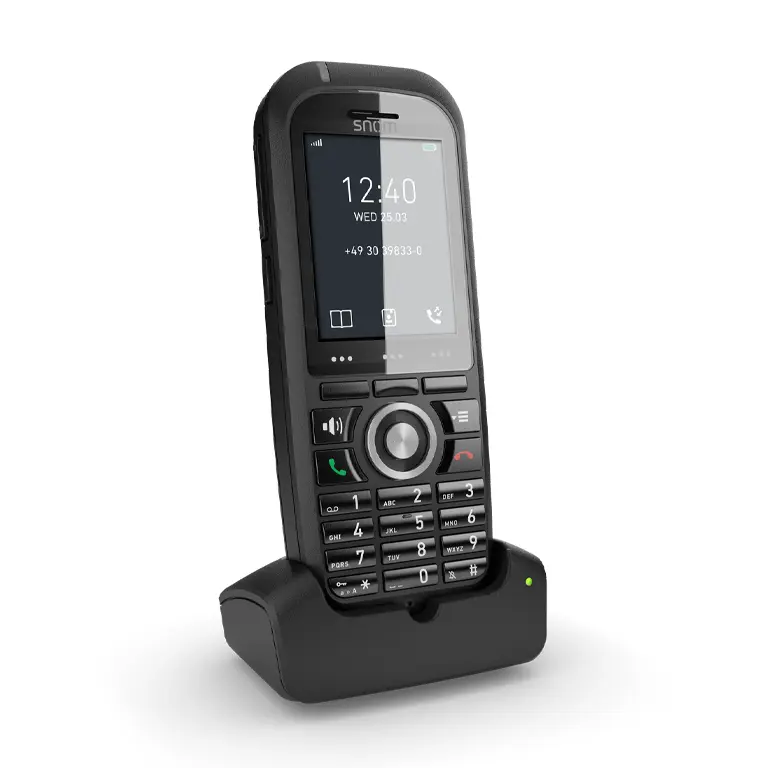 Snom-M70-phone.webp تلفن دکت بی سیم تحت شبکه اسنوم M70 - تصویر 4