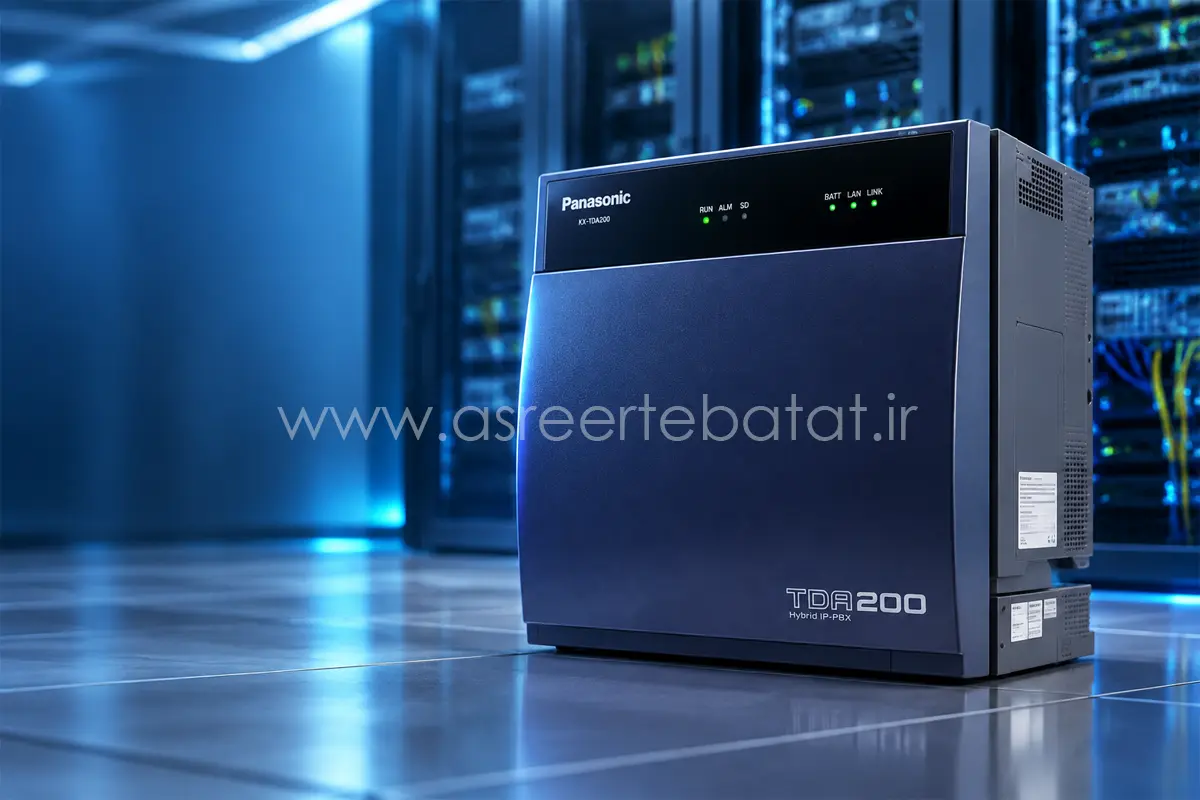 دستگاه سانترال پاناسونیک KX-TDA200 به همراه کارتهای توسعه ماژولار و ساختار ارتباطی شبکه