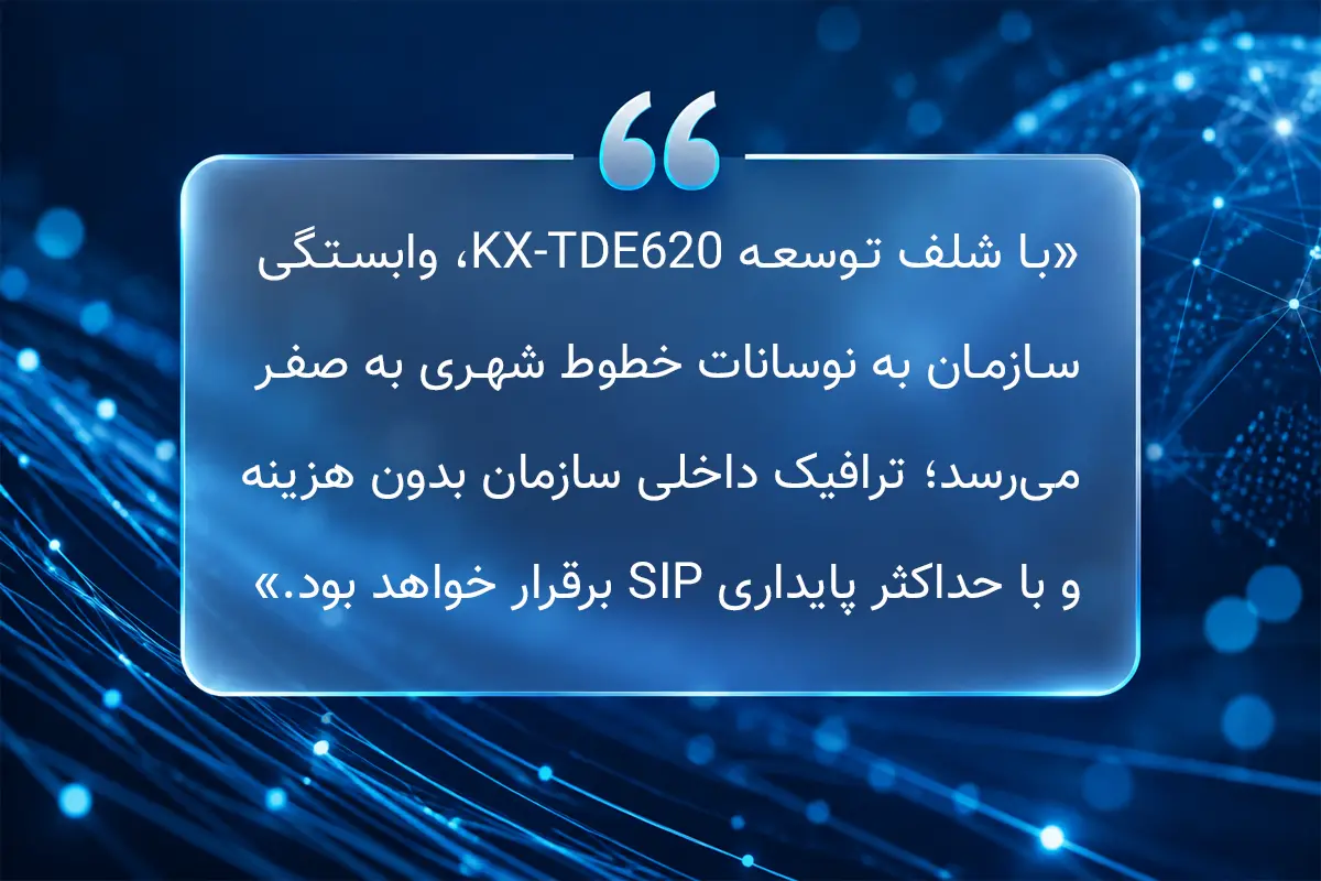 مزیت سانترال TDE620 در پایداری ارتباطات داخلی سازمان