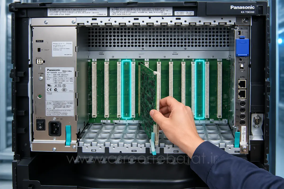 ساختار ماژولار و ۱۱ اسلات خالی سانترال TDE200 پاناسونیک