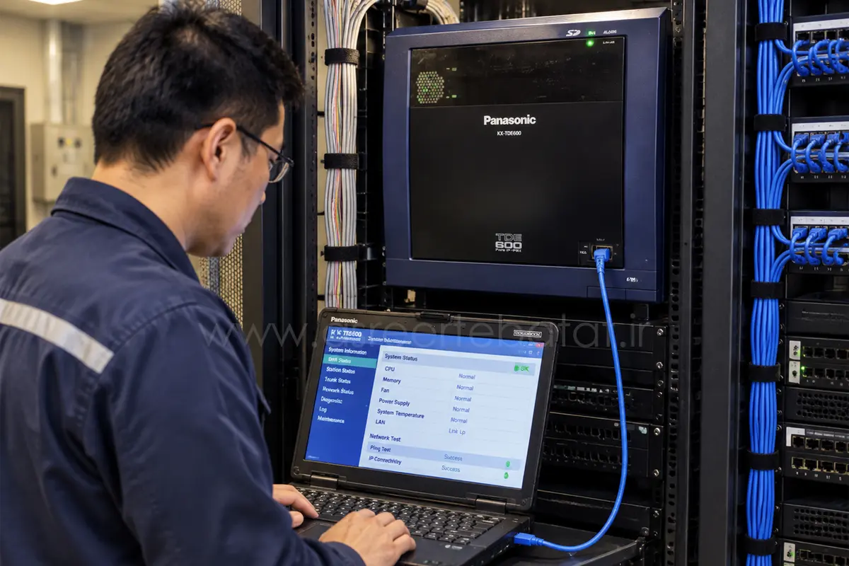 دستگاه سانترال دست دوم KX-TDE600 تست شده و آماده نصب در رک شبکه