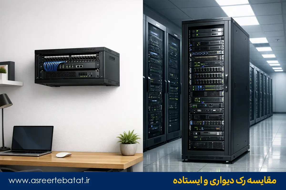 مقایسه رک شبکه دیواری و رک ایستاده